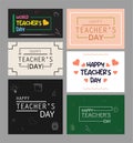 Vector banner illustration for Teacher\'s Day with Creative Handwritten Text