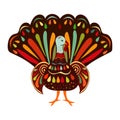 Vector illustration happy Thanksgiving Beautiful colorful ethnic