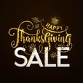 Vector illustration of Happy Thanksgiving Sale, luxury design