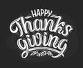 Vector illustration of Happy Thanksgiving text