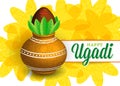 Vector Illustration Happy Ugadi Celebration