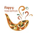 Vector illustration of Happy Yom Kippur