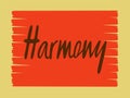 Vector illustration of harmony for logotype, flyer, banner, greeting card.