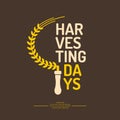 Vector illustration of harvesting Days
