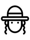 Hasidic Jew Icon Royalty Free Stock Photo