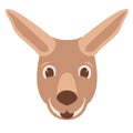 vector illustration , kangaroo , flat style , front side