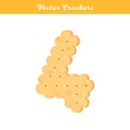 Health cracker.Isolated cookie: figure four Royalty Free Stock Photo