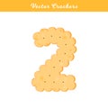 Health cracker.Isolated cookie: figure two Royalty Free Stock Photo