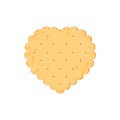 Health cracker. Isolated cookie: heart. Icon Royalty Free Stock Photo