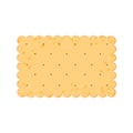 Health cracker. Isolated cookie: rectangle. Icon