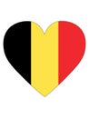 Heart Shaped Flag of Belgium Royalty Free Stock Photo