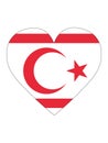 Heart Shaped Flag of Republic of Cyprus