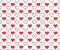 Vector Illustration with Hearts. Abstract Cute Seamless Pattern.