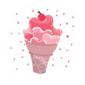 Hearts Ice Cream Royalty Free Stock Photo