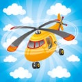 Vector illustration. Helicopter.