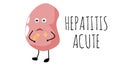 Vector illustration, hepatitis acute, as background or banner image.