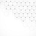 Vector illustration of hexagons pattern. Geometric abstract background with simple hexagonal elements. Creative idea for Royalty Free Stock Photo
