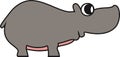 Vector illustration of a hippo