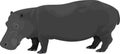 Vector illustration of Hippopotamus