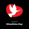 Vector illustration for Hiroshima nuclear attack day