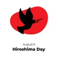 Vector illustration for Hiroshima nuclear attack day