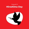 Vector illustration for Hiroshima nuclear attack day