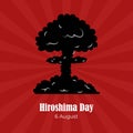 Vector illustration for Hiroshima nuclear attack day