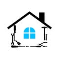 Home tools vector illustration work Royalty Free Stock Photo