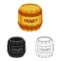 Vector illustration of honey and barrel symbol. Collection of honey and healthy vector icon for stock.