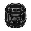 Vector illustration of honey and barrel symbol. Collection of honey and healthy stock vector illustration.