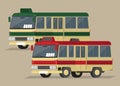 Vector illustration of Hong Kong vintage minibus Royalty Free Stock Photo