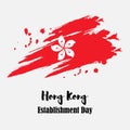 Vector illustration for Hong Kong Establishment Day. Royalty Free Stock Photo