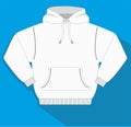 Vector illustration, Hoodie with pockets, Clothes related, sweather vector flat Icon