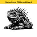 Horned Lizard Cartoon Vector â Desert Reptile Western Style Royalty Free Stock Photo