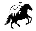 Vector Horse Silhouette Royalty Free Stock Photo