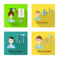 Vector design of hospital and healthcare icon. Collection of hospital and clinic stock vector illustration.