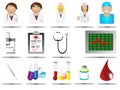 Vector illustration hospital icons