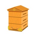 Vector illustration of house for bees