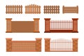 Vector illustration of house fence
