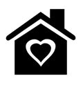 Vector House Icon Isolated on White Background.