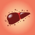Vector illustration of Human Heart infected with Adenovirus A Mysterious Hepatitis Case