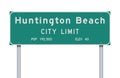 Huntington Beach City Limit road sign