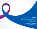 Vector Illustration of Huntington Disease Awareness Month observed in May