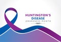 Vector Illustration of Huntington Disease Awareness Month observed in May