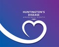 Vector Illustration of Huntington Disease Awareness Month observed in May