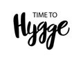 Vector illustration of hygge text for logo.