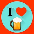 Vector illustration I love beer