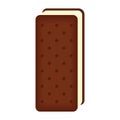 Ice-cream sandwich isolated Royalty Free Stock Photo