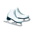 Vector illustration of ice figure skate. Winter sport skates icons. figure skates ready for your design on a white