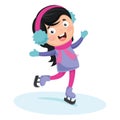Vector Illustration Of Ice Skating Royalty Free Stock Photo